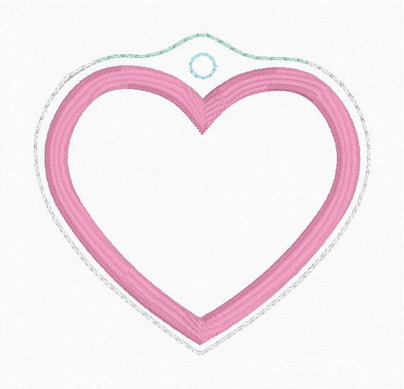 ITH 4x4 Heart Appliqué Air Tag Holder