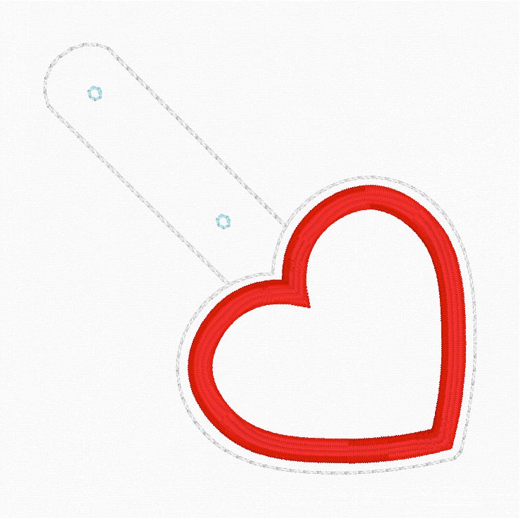 ITH 4x4 Heart Appliqué Snaptab/Eyelet