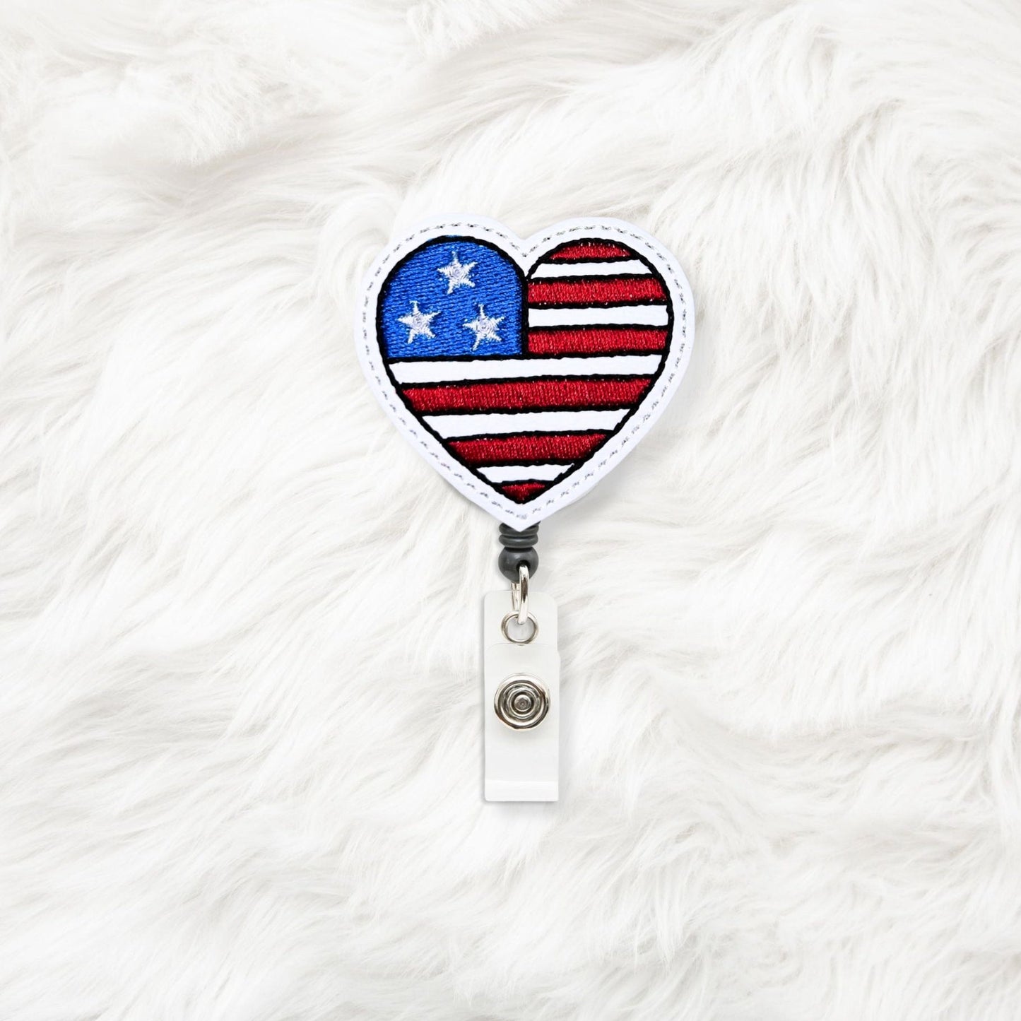 ITH 4x4 Heart Flag Feltie