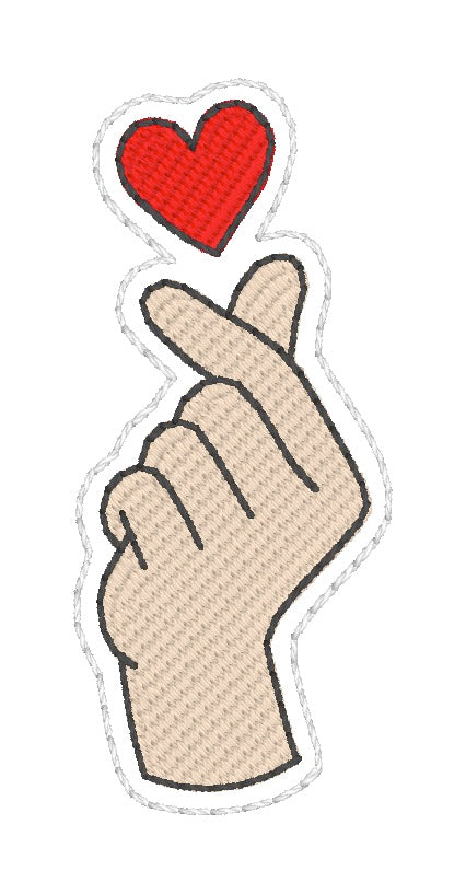 ITH 4x4 Heart Hand Feltie