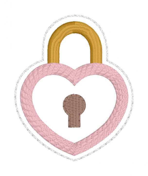 ITH 4x4 Heart Lock Appliqué Feltie