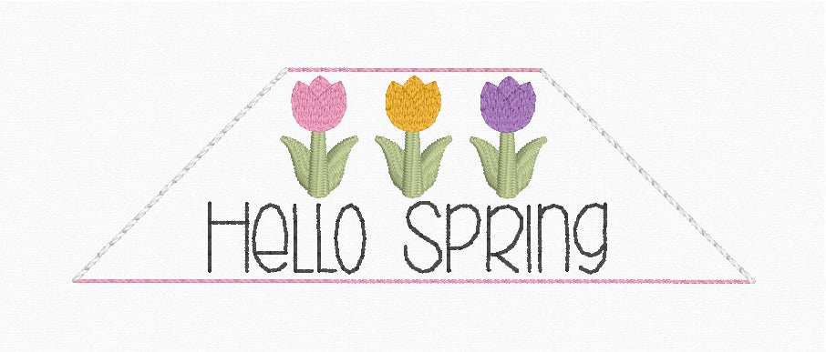 ITH 4x4 Hello Spring Corner Bookmark