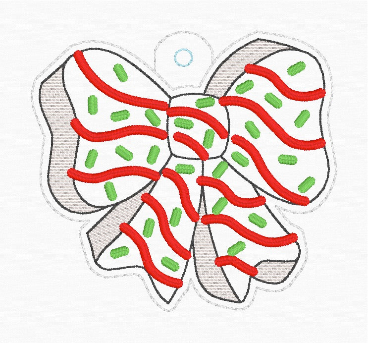 ITH 4x4 Holiday Cake Bow Snaptab/Eyelet
