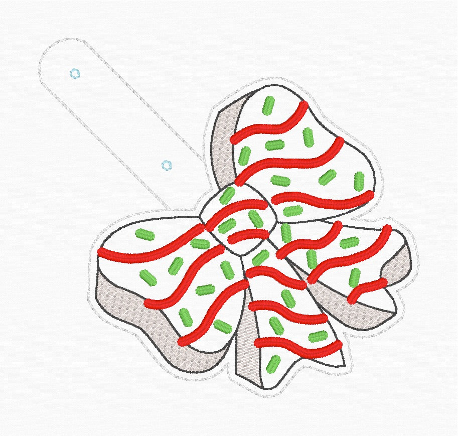 ITH 4x4 Holiday Cake Bow Snaptab/Eyelet