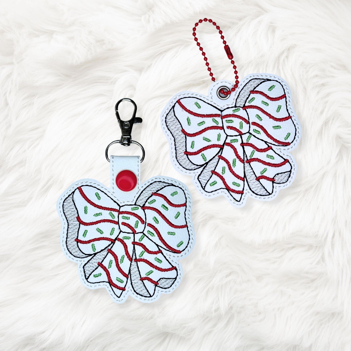 ITH 4x4 Holiday Cake Bow Snaptab/Eyelet