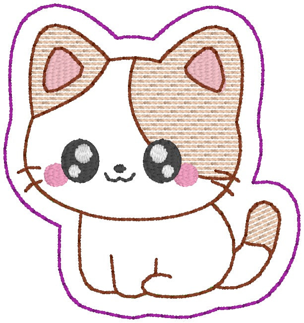 ITH 4x4 Kawaii Kitten Appliqué Feltie