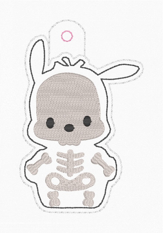 ITH 4x4 Kitty Friend Skeleton Snaptab/Eyelet