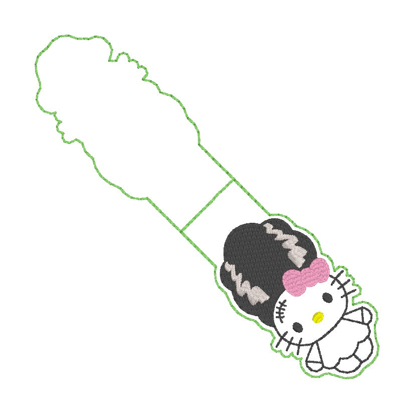 ITH 4x4 Kitty Bride Foldover Magnetic Bookmark