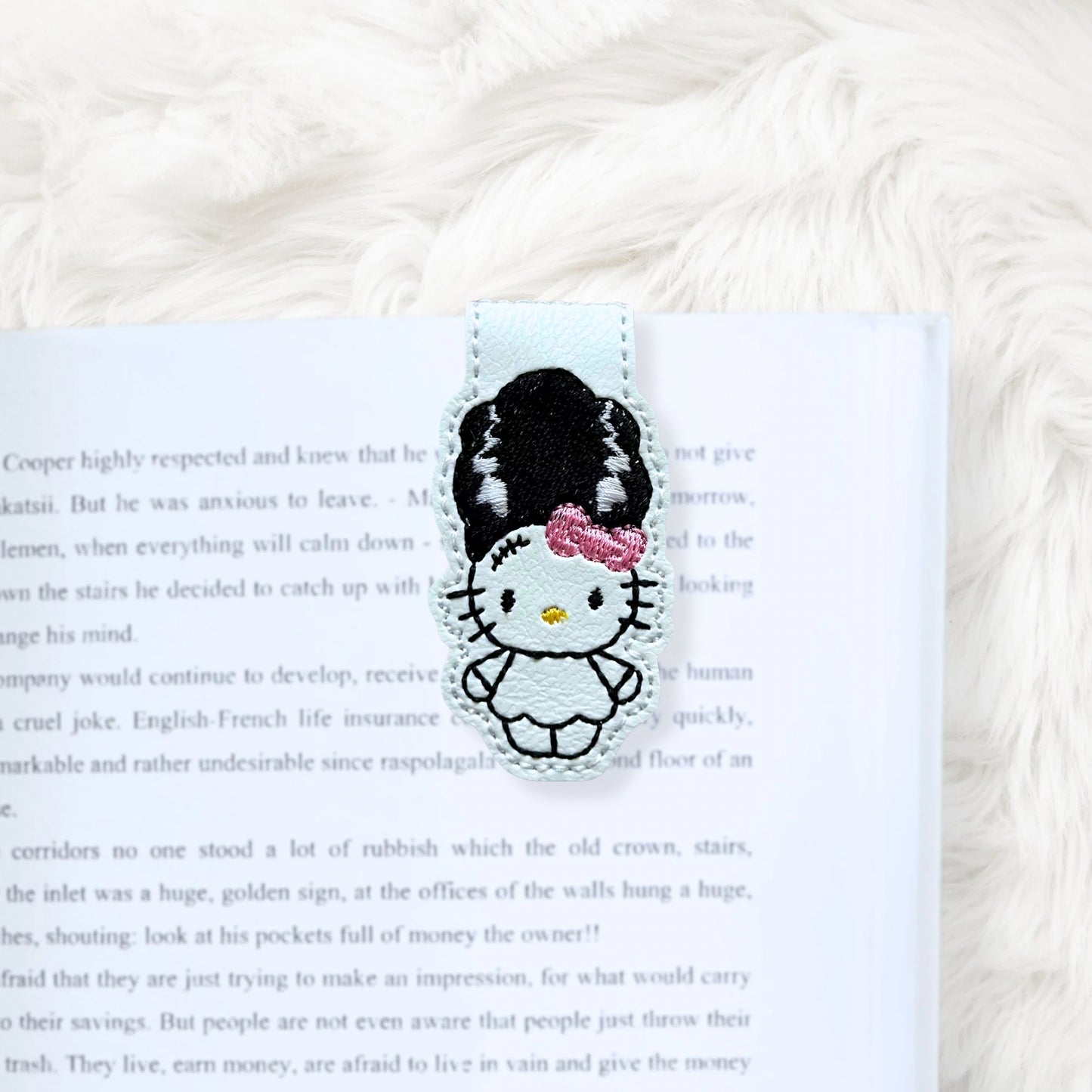 ITH 4x4 Kitty Bride Foldover Magnetic Bookmark