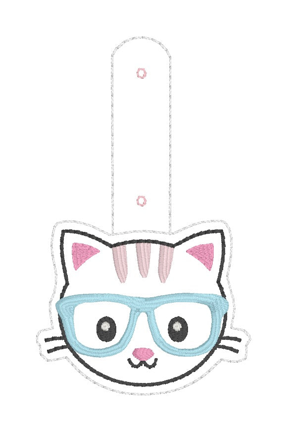 ITH 4x4 Kitty Glasses Snaptab/Eyelet