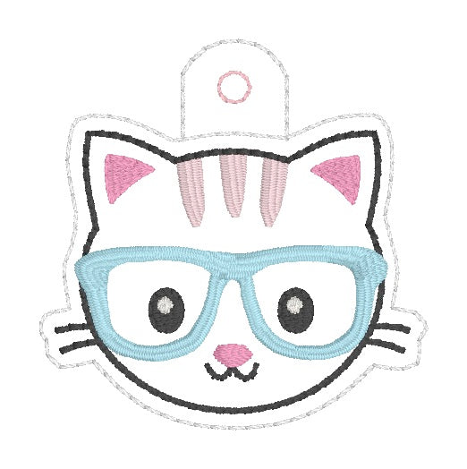 ITH 4x4 Kitty Glasses Snaptab/Eyelet