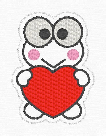 ITH 4x4 K Red Heart Feltie