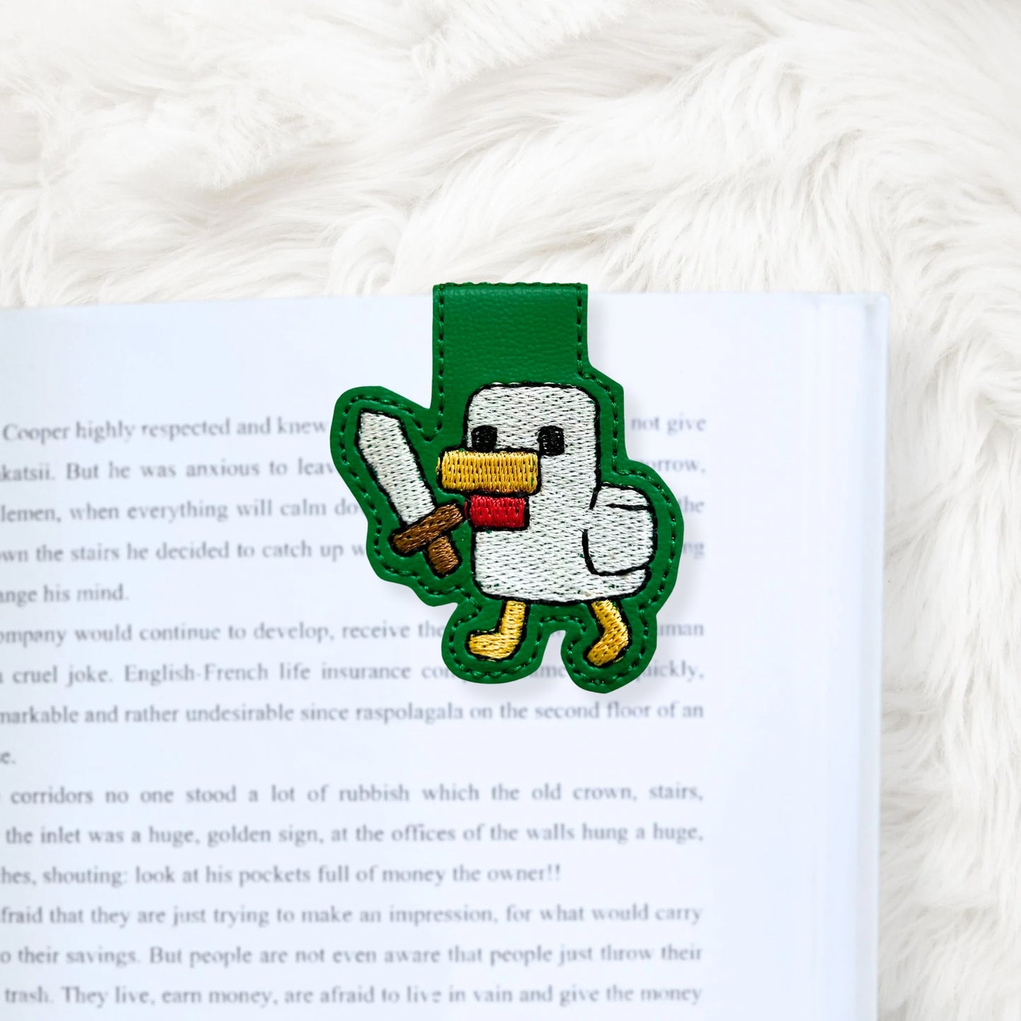 ITH 4x4 L Chicken Foldover Magnetic Bookmark