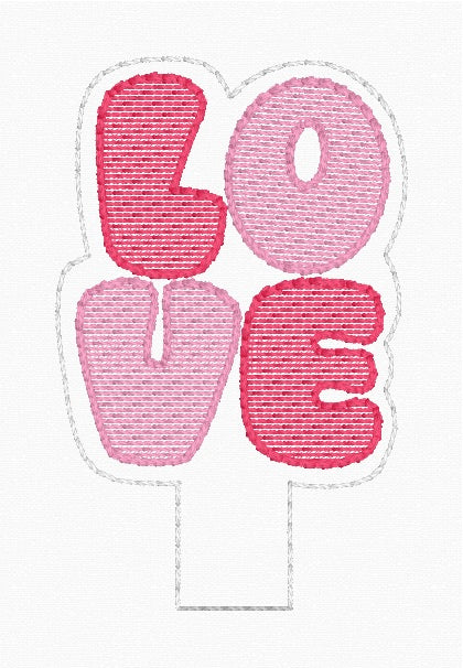 ITH 4x4 LOVE Pencil Topper