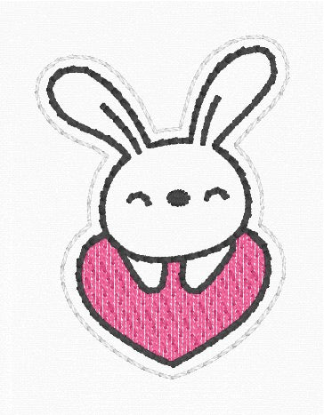 ITH 4x4 Love Bunny Feltie
