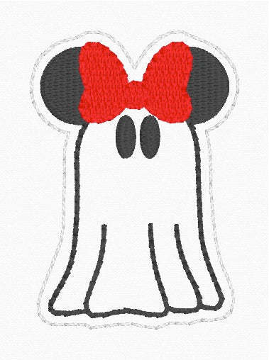 ITH 4x4 Ms Mouse Ghost Feltie
