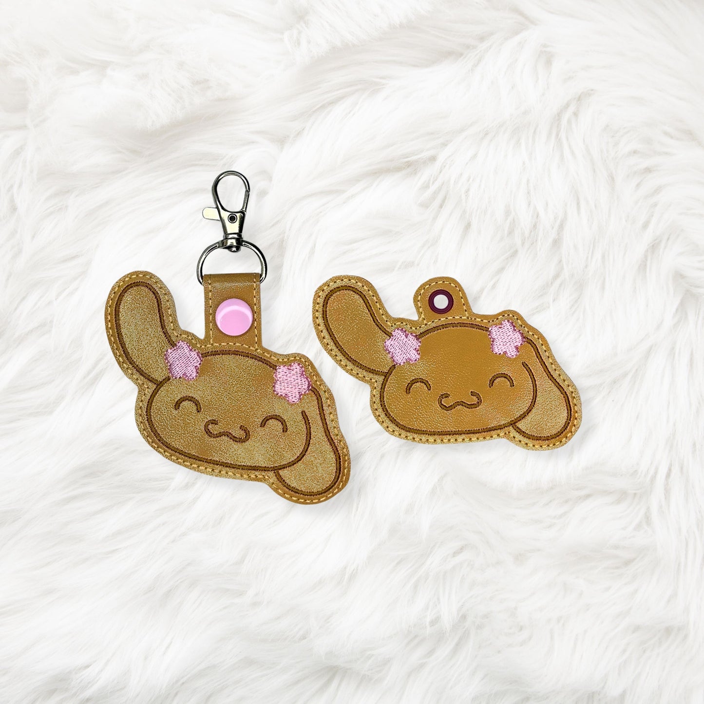 ITH 4x4 Mocha Kitty Friend Snaptab/Eyelet