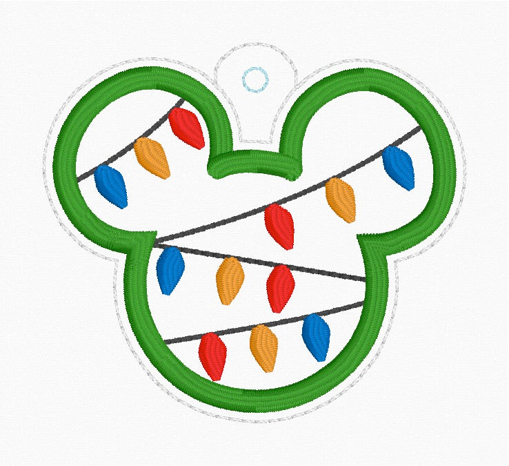 ITH 4x4 Mouse Lights Appliqué Snaptab/Eyelet