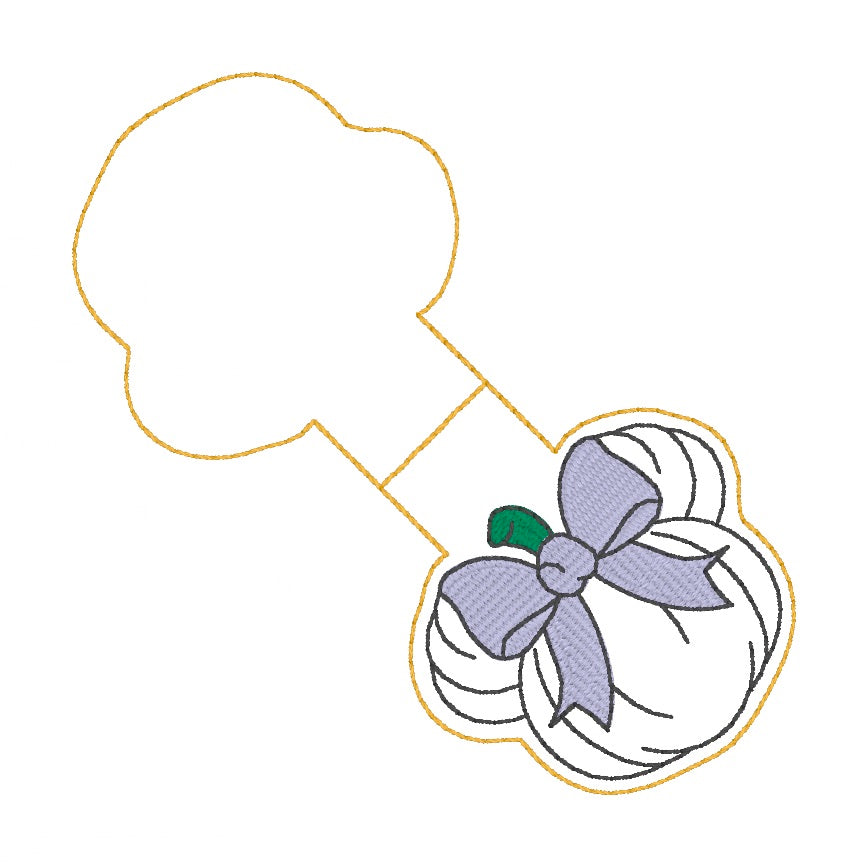 ITH 4x4 Mouse Pumpkin Foldover Magnetic Bookmark