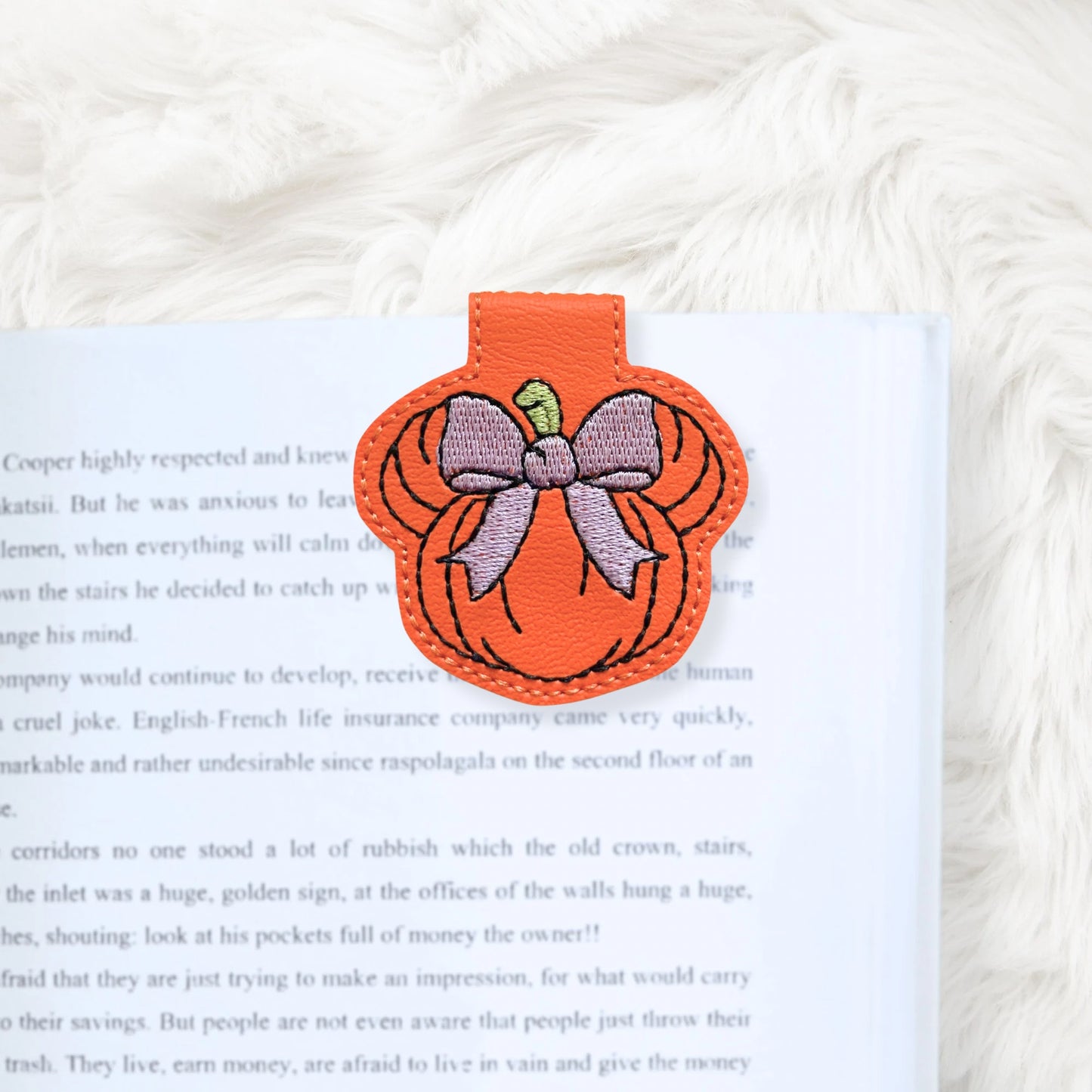 ITH 4x4 Mouse Pumpkin Foldover Magnetic Bookmark