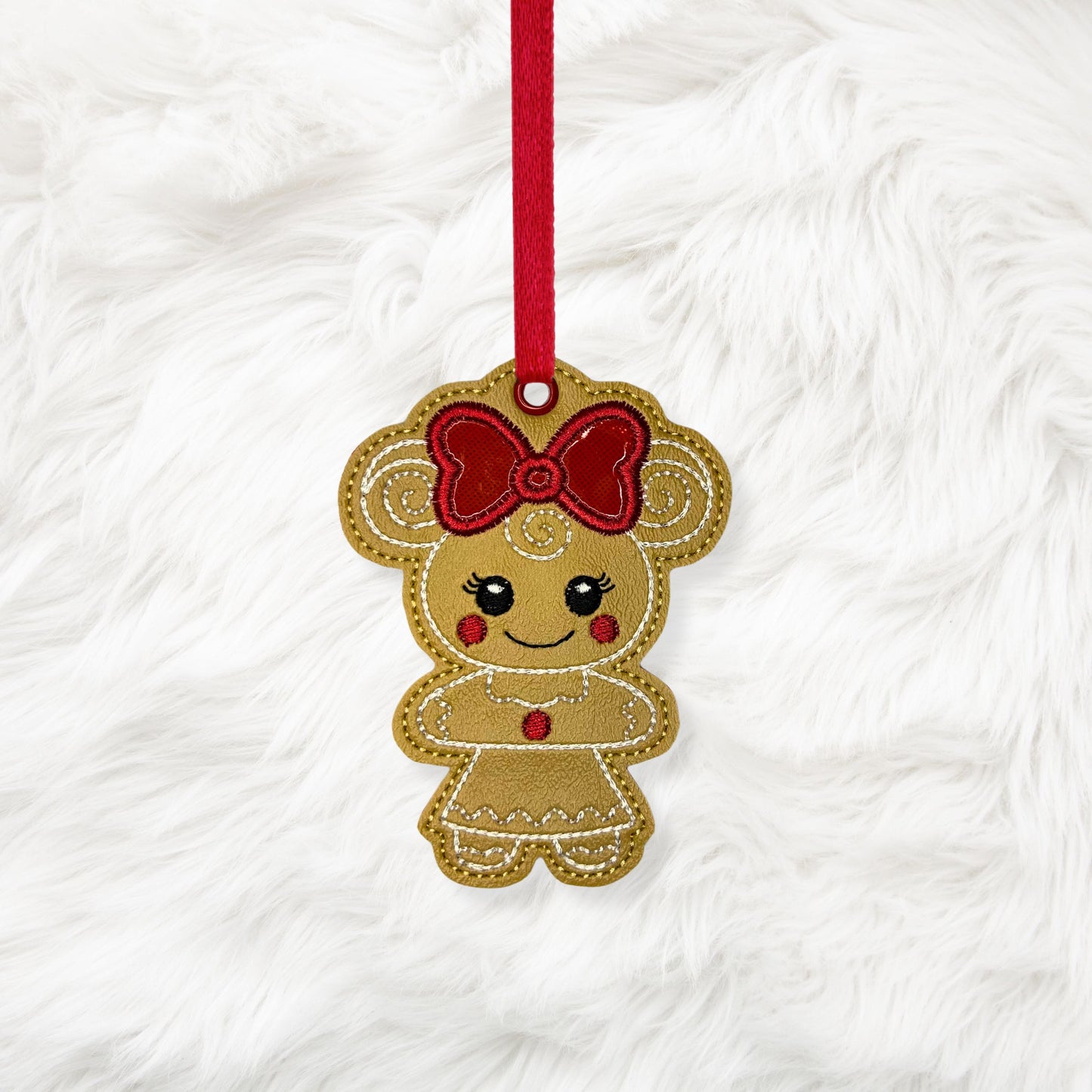 ITH 4x4 Ms Mouse Gingerbread Ornament