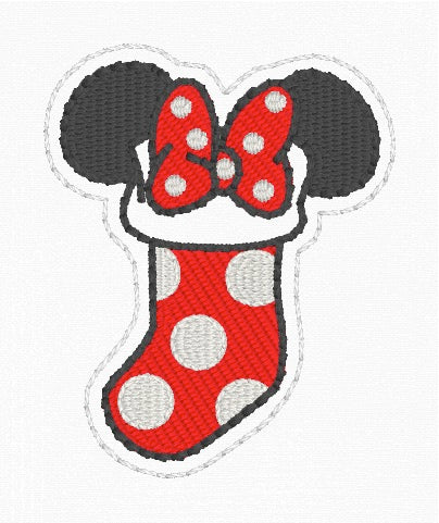ITH 4x4 Ms Mouse Stocking Feltie