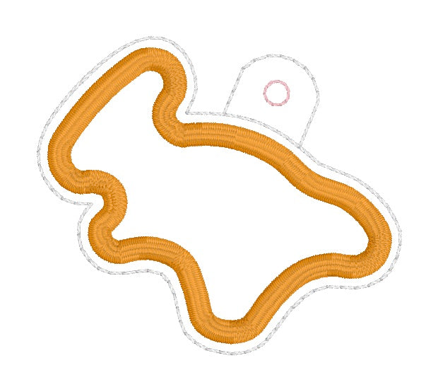 ITH 4x4 Dino Nugget 1 Applique Snaptab/Eyelet