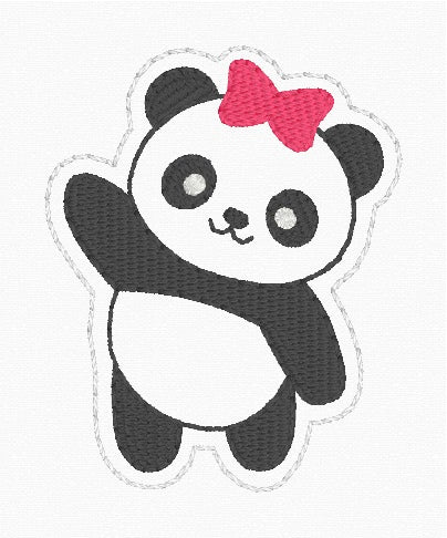 ITH 4x4 Panda W Bow Feltie