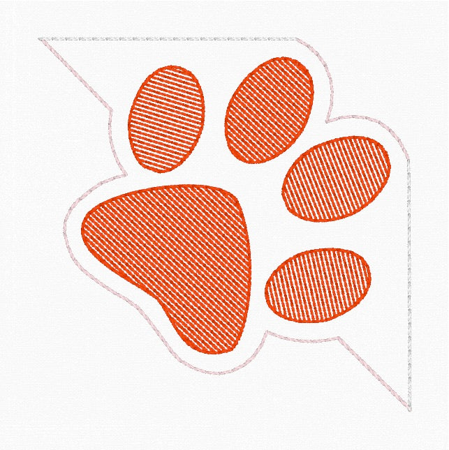 ITH 4x4 Paw Print Corner Bookmark