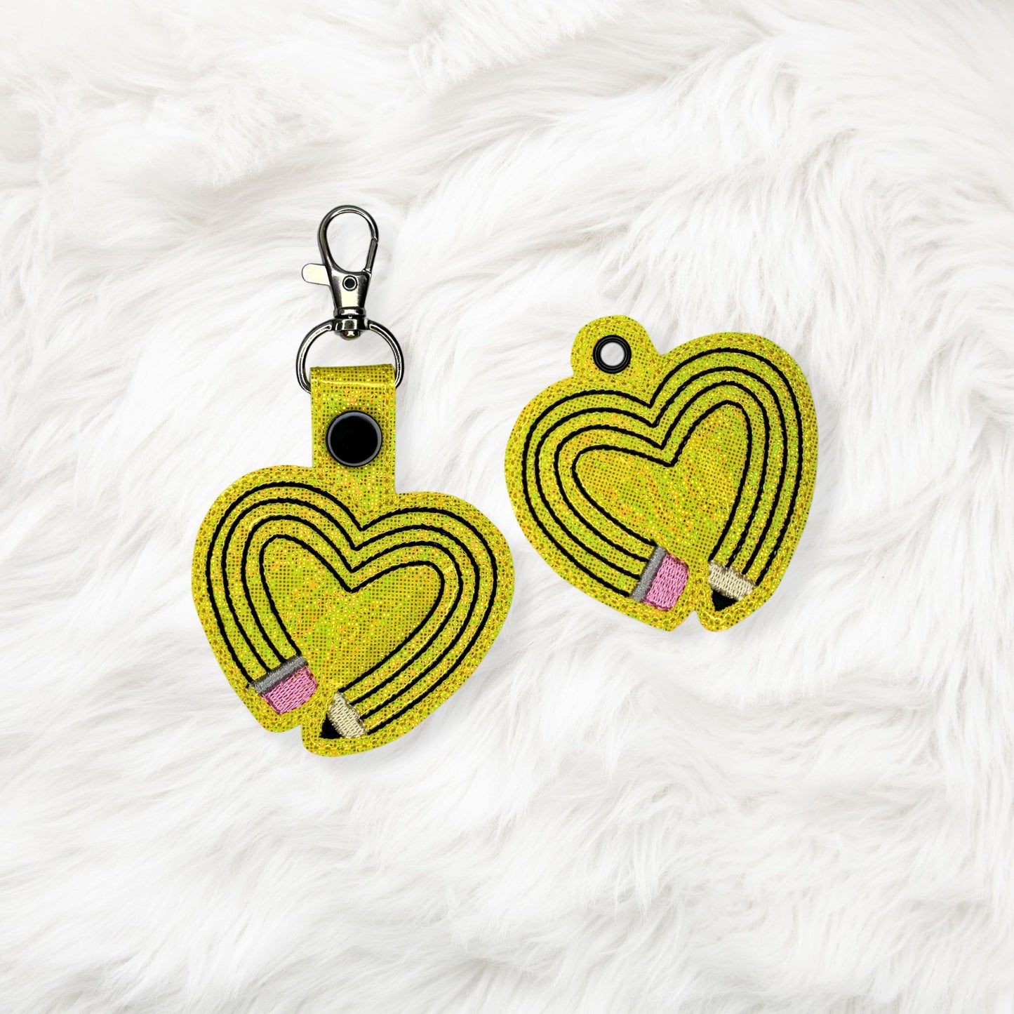 ITH 4x4 Pencil Heart Snaptab/Eyelet