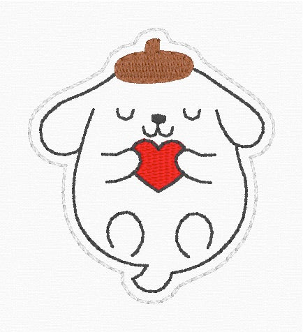 ITH 4x4 Pompom Heart Feltie
