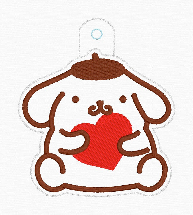 ITH 4x4 Kitty Friend Heart Snaptab/Eyelet