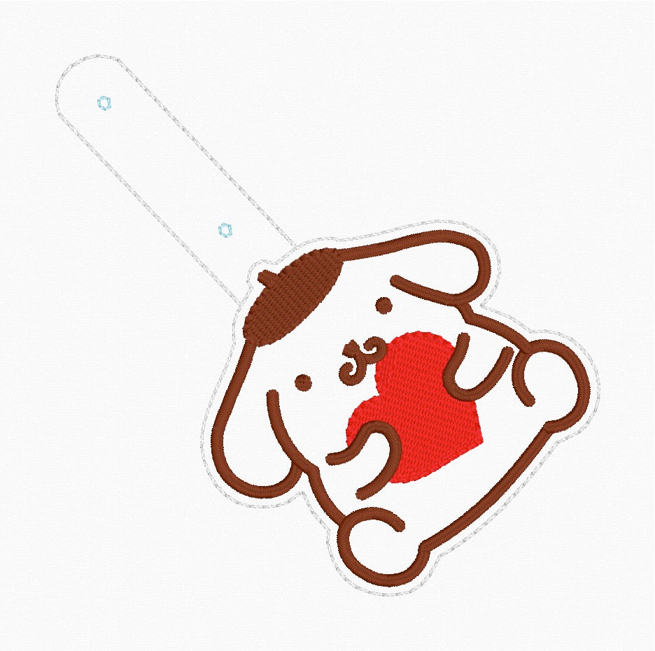 ITH 4x4 Kitty Friend Heart Snaptab/Eyelet