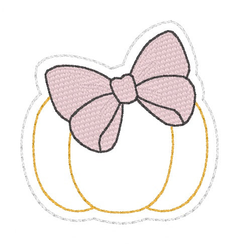 ITH 4x4 Pumpkin Bow Feltie