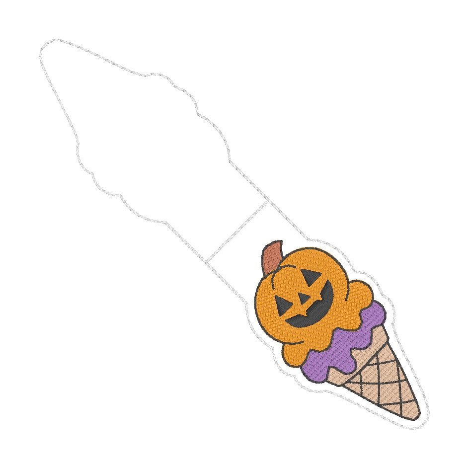 ITH 4x4 Pumpkin Cone Foldover Magnetic Bookmark