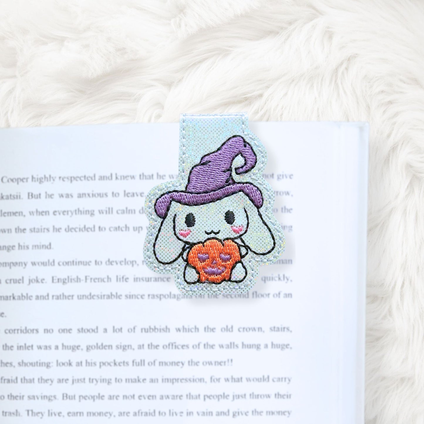 ITH 4x4 Puppy Witch Foldover Magnetic Bookmark