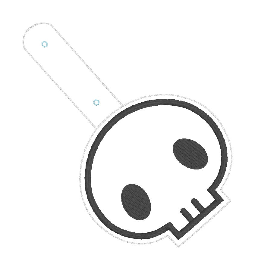 ITH 4x4 Pink Skull Snaptab/Eyelet