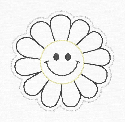 ITH 4x4 Smiley Sunflower Appliqué Feltie