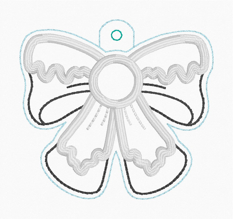 ITH 4x4 Snow Bow Appliqué Snaptab/Eyelet