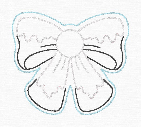 ITH 4x4 Snow Appliqué Bow Feltie