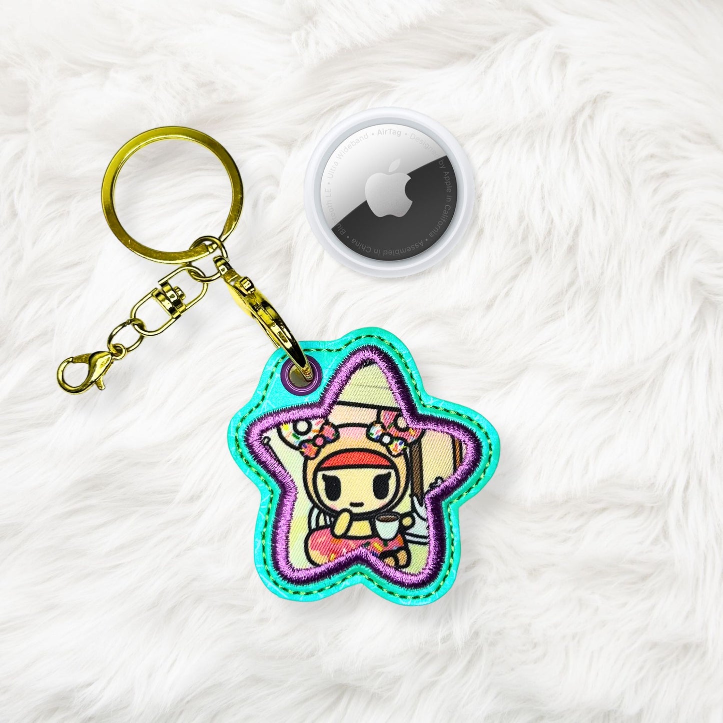 ITH 4x4 Star Appliqué Air Tag Holder