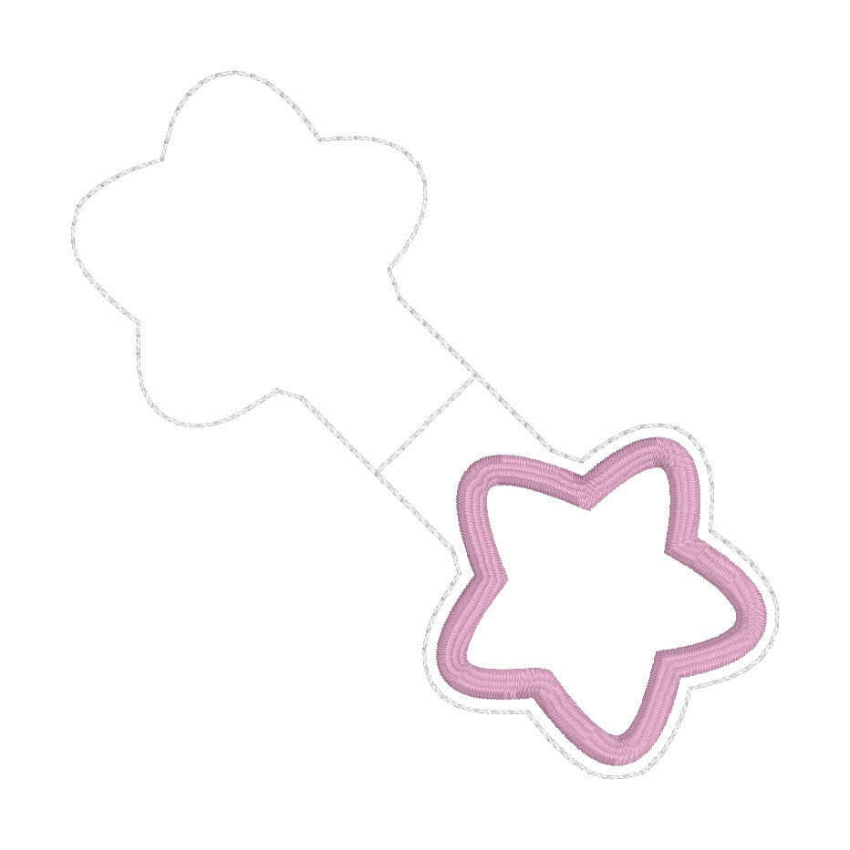 ITH 4x4 Star Appliqué Foldover Magnetic Bookmark