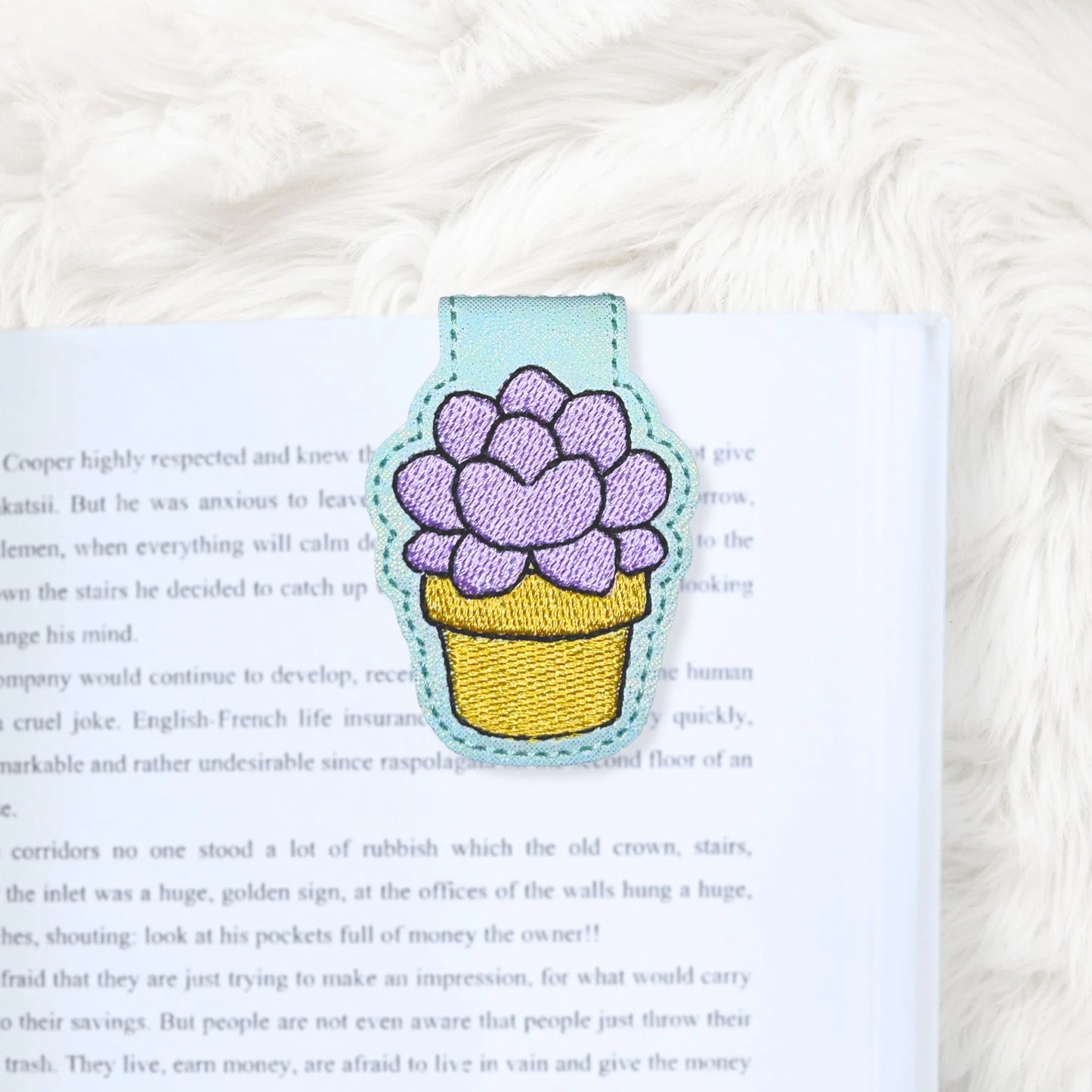 ITH 4x4 Succulent Foldover Magnetic Bookmark