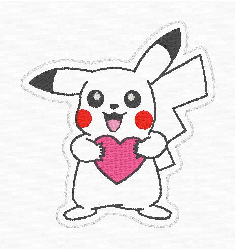 ITH 4x4 Valentine's Pika Feltie
