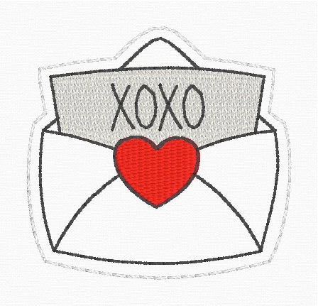 ITH 4x4 XOXO Envelope Feltie