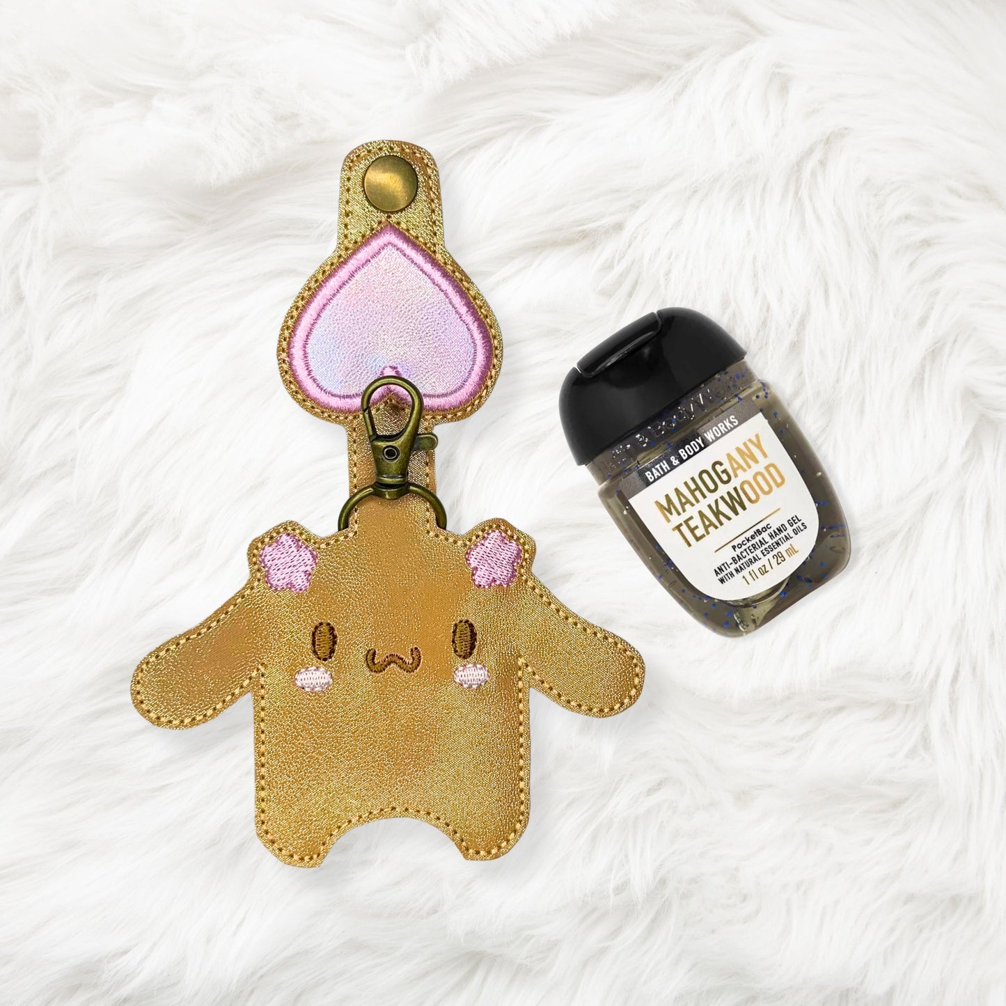 ITH 5x7 1oz Mocha Kitty Friend Sanitizer Holder