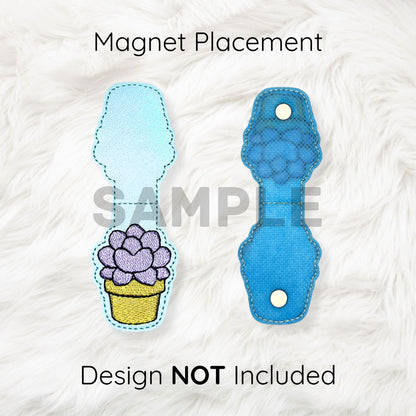 ITH 4x4 Square Appliqué Foldover Magnetic Bookmark