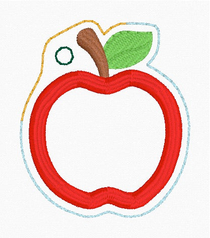 ITH 4x4 Apple Appliqué Air Tag Holder