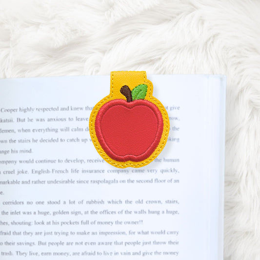 ITH 4x4 Apple Appliqué Foldover Magnetic Bookmark