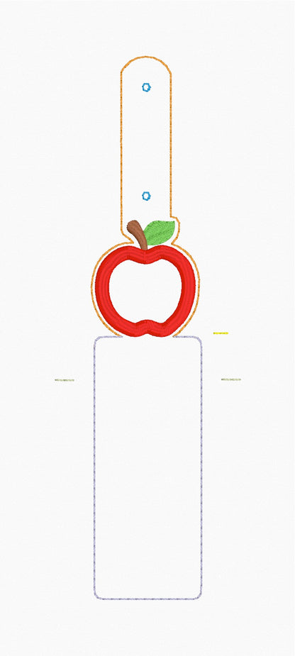 ITH 5x7 Apple Appliqué Lip Balm Holder